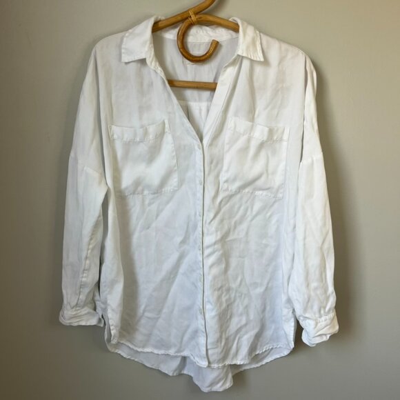 Lou & Grey White Button Down Long Sleeve Women's XS - Picture 2 of 5
